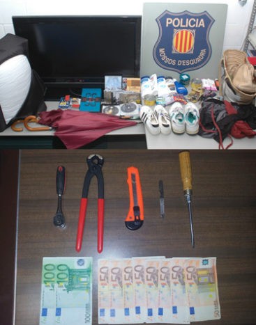 Material recuperat dels robatoris