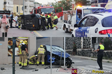 Accident espectacular a Roses