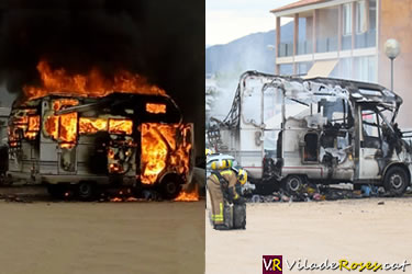 Incendi autocaravana a Roses