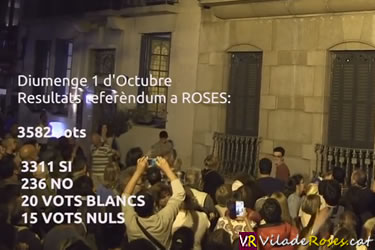 Commemoració a Roses de l’1 d’octubre