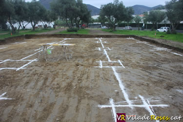 Construcció del futur tanatori de Roses