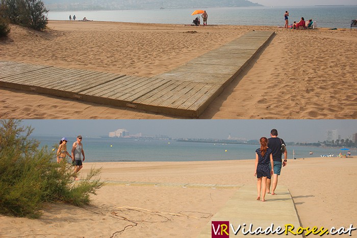 Passeres de formigó a les platges de Roses