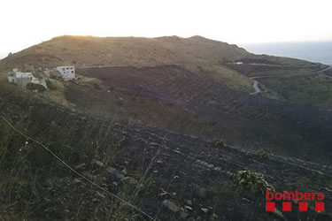 Incendi a Portbou