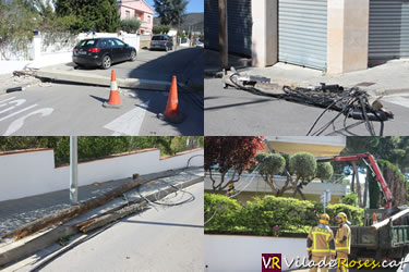 Postes de Telefònica a terra