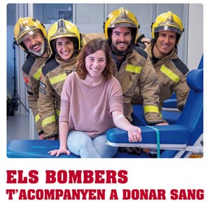 ‘Els Bombers t'acompanyen a donar sang’