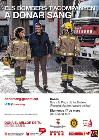‘Els Bombers t’acompanyen a donar sang’ a Roses