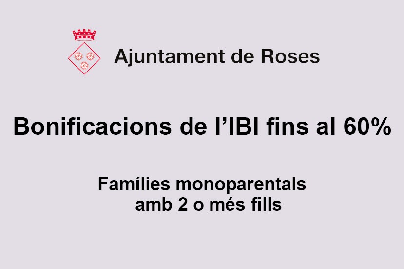 Bonficació de l'IBI a Roses