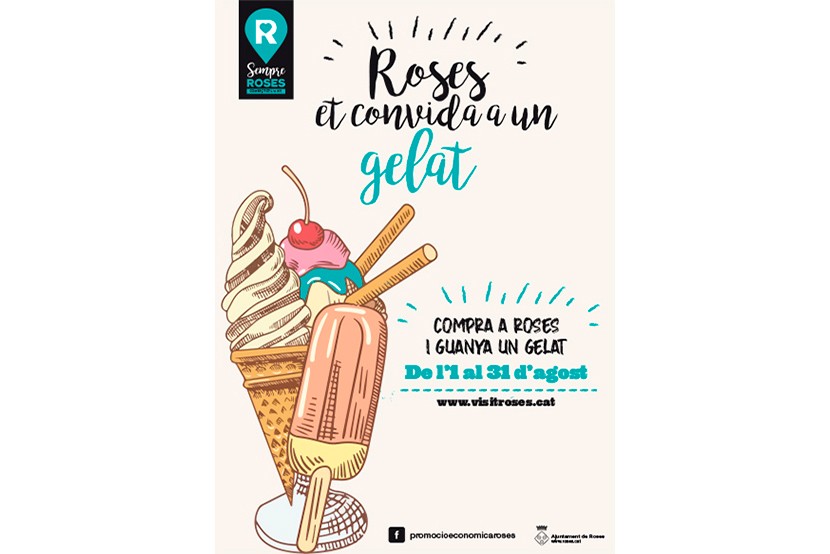 Roses et convida a un gelat
