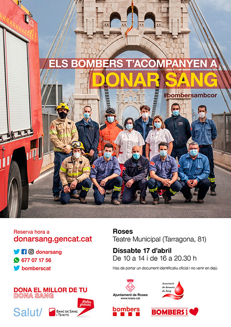 “Els Bombers t’acompanyen a donar sang”