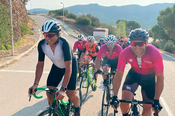 Claudio Chiapucci pujant a Sant Pere de Rodes