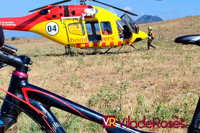 Ciclista accidentat al Parc Natural del Cap de Creus