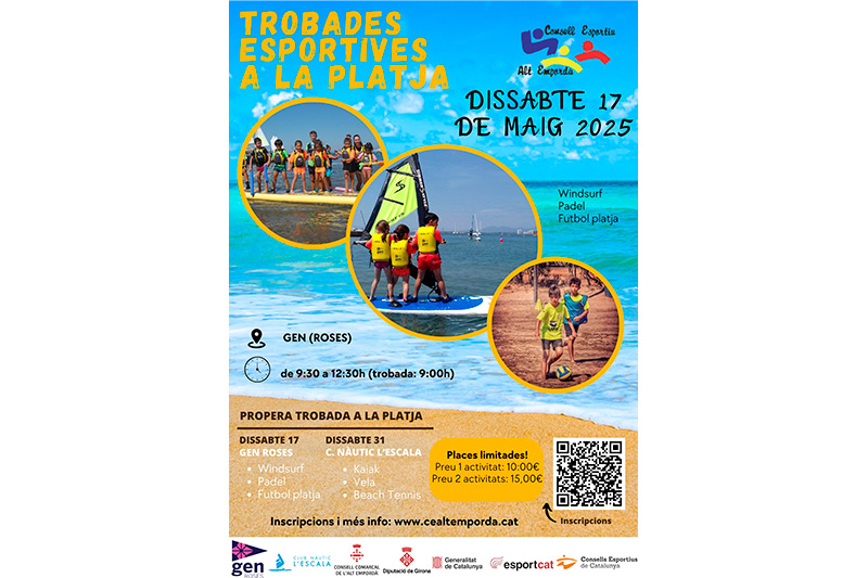 Trobada esportiva a la platja de Roses
