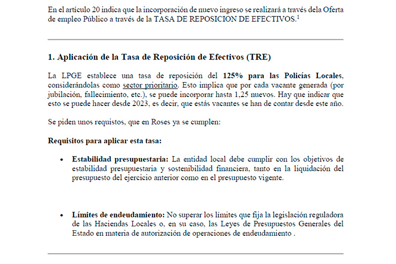 Informe modificació llei dels Pressupostos Generals de l'Estat