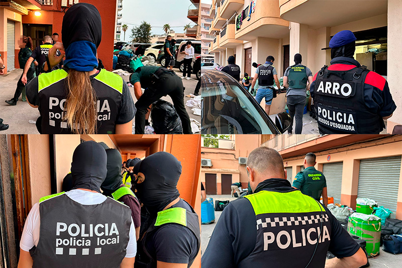 Macro-operatiu policial contra el top manta de Roses