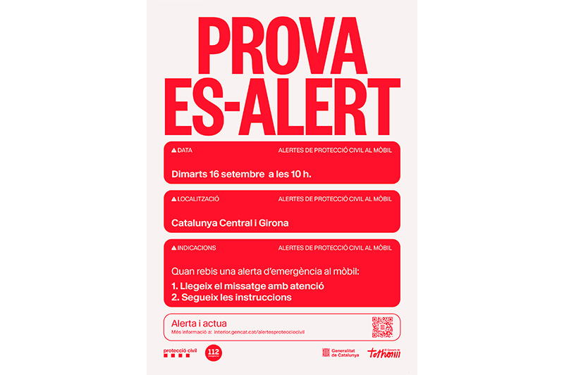 Sistema d'alertes als telèfons mòbils