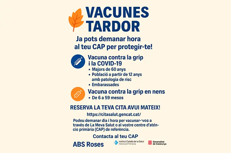 Vacunació contra la grip i la Covid-19