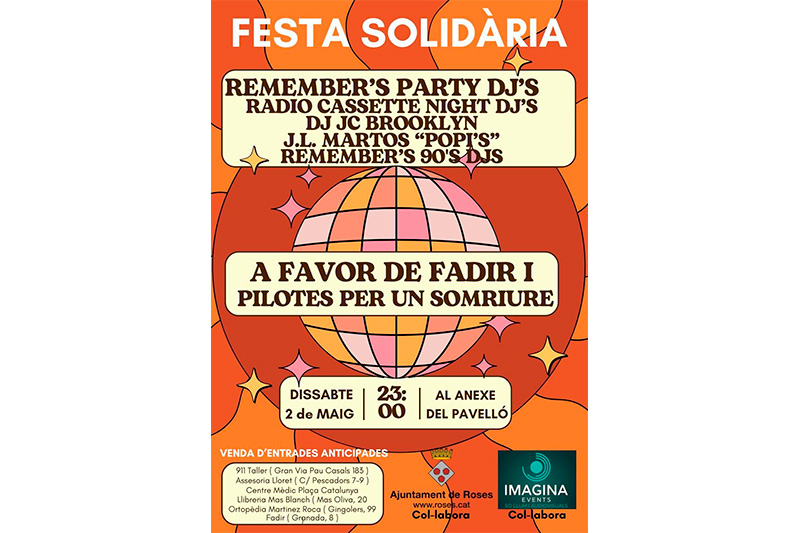 Festa solidària per Pilotes Per Un Somriure i FADIR
