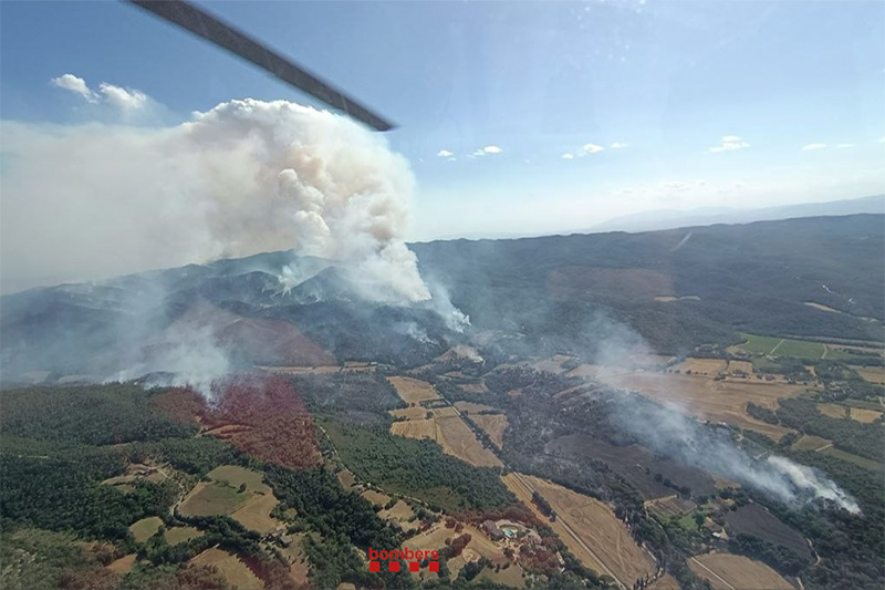 Incendi a la Bisbal d'Empordà