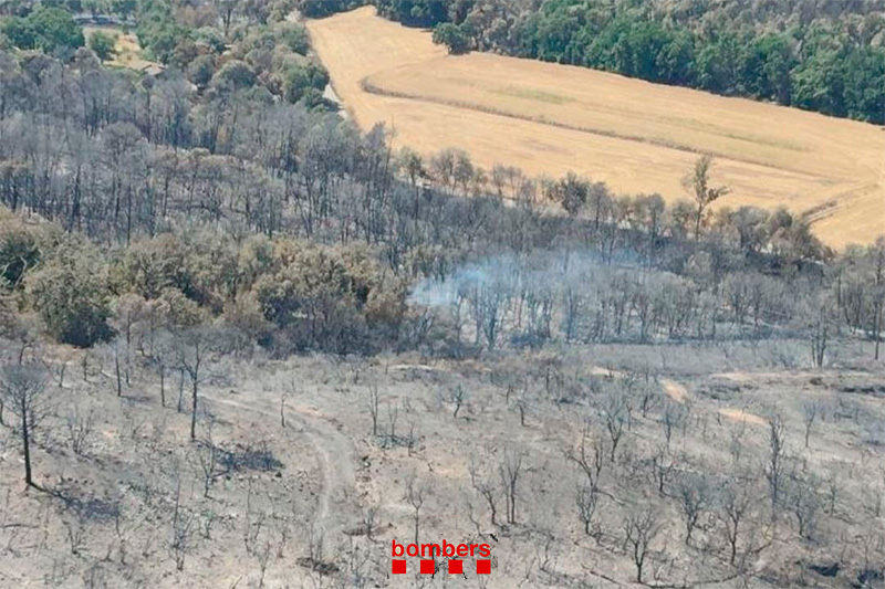 Incendi a la Bisbal d'Empordà